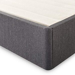 ZINUS Upholstered Metal and Wood Box Spring / 9 Inch Mattress Foundation / Easy Assembly / Fabric Paneled Design, Queen