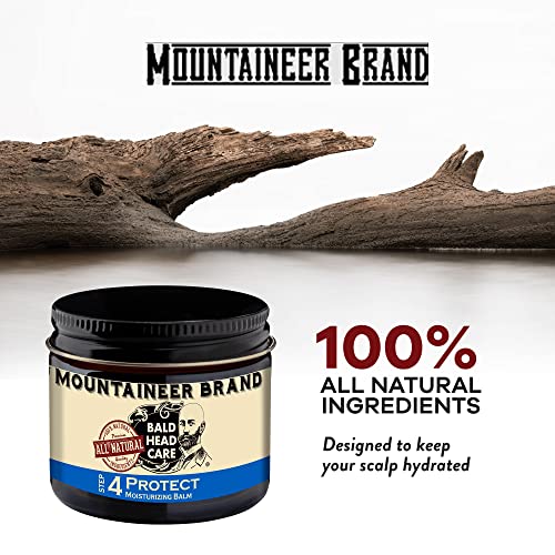 Mountaineer Brand Bald Head Care For Men | Protect Moisturizing Balm | Matte, Smooth, Hydrated, Clean, Scalp and Skin | Non-Greasy Scalp Moisturizer | Natural Botanical Blend | 2oz