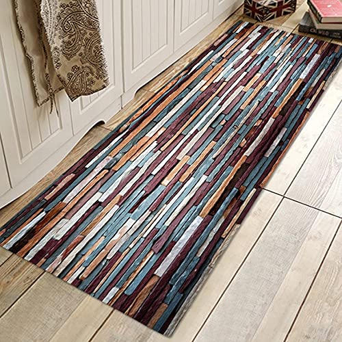 OPLJ Cobblestone Floor mats Bedroom Kitchen Bathroom Non-Slip Carpet Novelty Printed Carpet Home Decoration mat A15 60x180cm