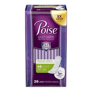 poise pantiliners 26 count (pack of 3)