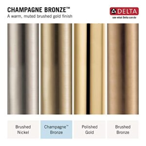 Delta Faucet Saylor 14 Series Gold Tub and Shower Faucet Combo, Bathtub and Shower Trim System, Shower Trim Kit, Bathtub Faucet Set, Shower Tub Faucet, Champagne Bronze T14435-CZ (Valve Not Included)