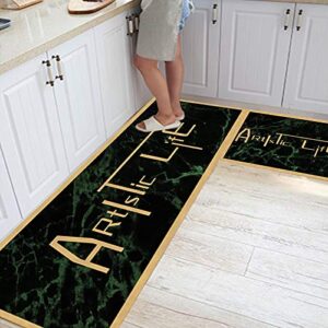 oplj modern minimalist kitchen carpet floor mats home bedroom living room entrance non-slip washable door mat carpet a8 50x80cm+50x160cm