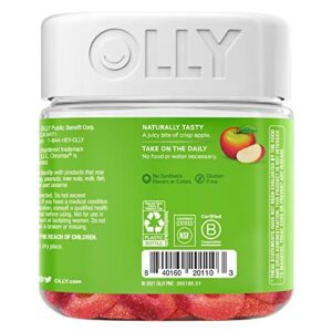 OLLY Metabolism Gummy Rings, Apple Cider Vinegar, Vitamin B12, Chromium, Energy and Digestive Health, Chewable Supplement, Apple Flavor - 30 Count