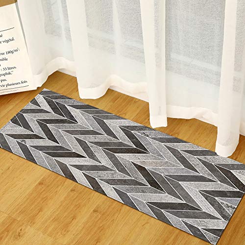 OPLJ Geometric Pattern Kitchen Rug Rectangle Doormat Anti-Slip Area Carpet for Living Room Bedroom Mat Home Decoration A3 60x180cm