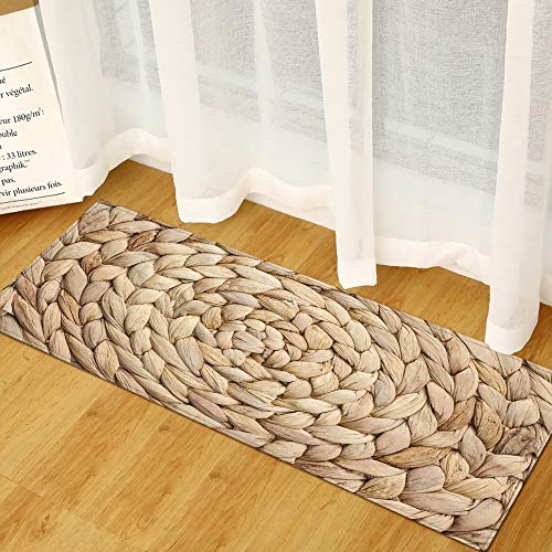 OPLJ Geometric Pattern Kitchen Rug Rectangle Doormat Anti-Slip Area Carpet for Living Room Bedroom Mat Home Decoration A3 60x180cm