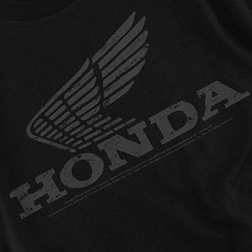 Honda Vintage Wing T-Shirt & Stickers (X-Large) Black