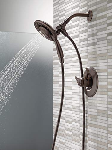 Delta Faucet Linden 17 Series Dual-Function Shower Faucet, Shower Trim Kit with 4-Spray In2ition 2-in-1 Dual Hand Held Shower Head with Hose, Venetian Bronze T17294-RB-I (Valve Not Included)