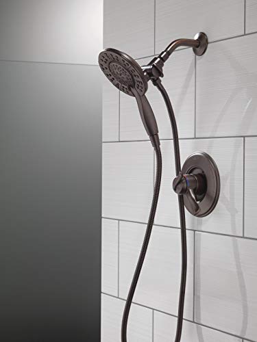 Delta Faucet Linden 17 Series Dual-Function Shower Faucet, Shower Trim Kit with 4-Spray In2ition 2-in-1 Dual Hand Held Shower Head with Hose, Venetian Bronze T17294-RB-I (Valve Not Included)