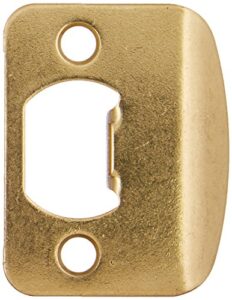 kwikset corporation kwikset full lip 1/4″ round corner strike in polished brass