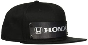 buckle-down men’s snapback hat-honda logo weave black/white, multicolor, one size fits most