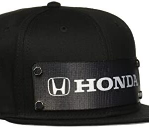 Buckle-Down Men's Snapback Hat-Honda Logo Weave Black/White, Multicolor, One Size Fits Most