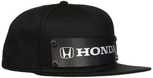 Buckle-Down Men's Snapback Hat-Honda Logo Weave Black/White, Multicolor, One Size Fits Most