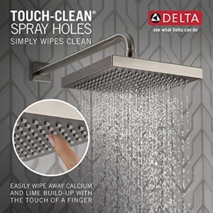 Delta Faucet Single-Spray Rain Shower Head Brushed Nickel, Rainfall Shower Head, Square Shower Head, Brushed Nickel Rainfall Shower Head, Delta Rain Shower Metal Shower Head, Stainless RP50841-SS