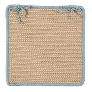 boat house chair pad, light blue, set of 4