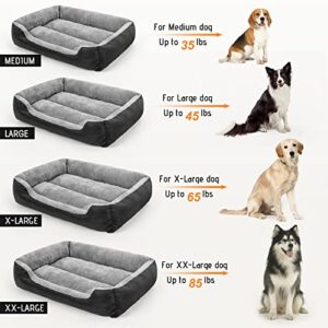 Dog Beds, Washable Pet Mattress Comfortable and Warming Rectangle Bed for Medium and Large Dogs, Cat Pets.