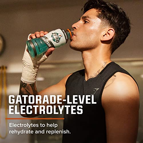 Gatorade Zero With Protein, 10g Whey Protein Isolate, Zero Sugar, Electrolytes, 3 Flavor Variety Pack, 16.9 Fl Oz, 12 Pack