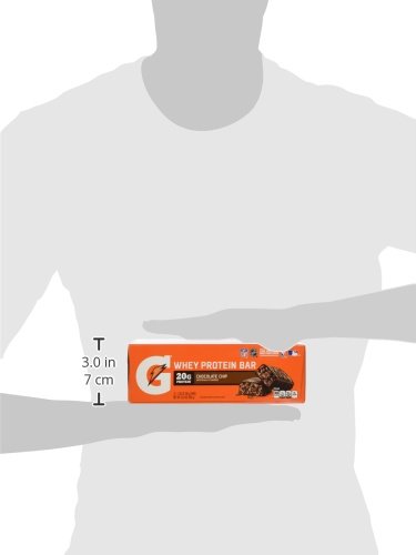 Gatorade Whey Protein Recover Bars, Chocolate Chip, 2.8 ounce bars (12 Count)