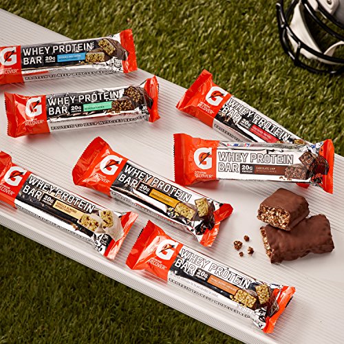 Gatorade Whey Protein Recover Bars, Chocolate Chip, 2.8 ounce bars (12 Count)