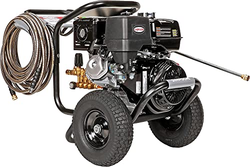 SIMPSON Cleaning PS4240 PowerShot 4200 PSI Gas Pressure Washer, 4.0 GPM, Honda GX390 Engine, Includes Spray Gun, 5 QC Nozzle Tips, 3/8-inch x 50-foot Monster Hose, (49-State)