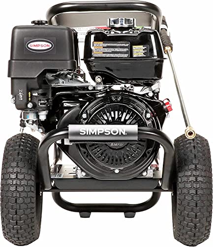 SIMPSON Cleaning PS4240 PowerShot 4200 PSI Gas Pressure Washer, 4.0 GPM, Honda GX390 Engine, Includes Spray Gun, 5 QC Nozzle Tips, 3/8-inch x 50-foot Monster Hose, (49-State)