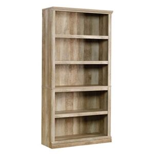 sauder select collection 5-shelf bookcase, lintel oak finish