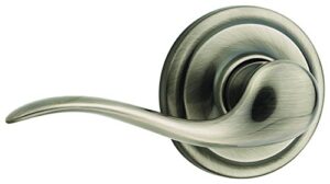 tustin left-handed half-dummy lever with microban antimicrobial protection in antique nickel