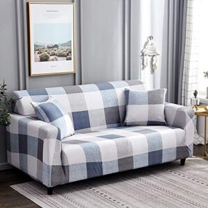 elastic sofa covers for living room stretch plaid sofa slipcover funda sofa chair couch cover home decor a8 4 seater