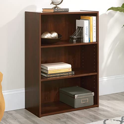 Sauder Beginnings 3-Shelf Bookcase, Brook Cherry finish