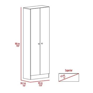 Home Square 2 Piece Multi Storage Pantry Cabinet Set in White