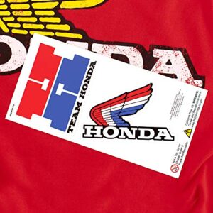 Honda Yellow Wing Logo T-Shirt & Stickers (X-Large)