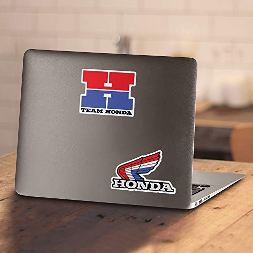 Honda Yellow Wing Logo T-Shirt & Stickers (X-Large)