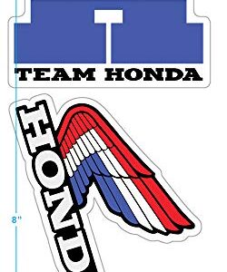 Honda Yellow Wing Logo T-Shirt & Stickers (X-Large)