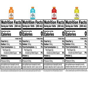 Gatorade Zero Sugar Thirst Quencher, 4 Flavor Classic Variety Pack, 12 Fl Oz, Pack of 24