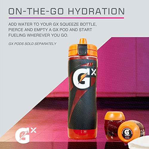 Gatorade Gx Hydration System, Non-Slip Gx Squeeze Bottles & Gx Sports Drink Concentrate Pods Black