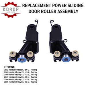 Sliding Door Roller 1 pair for 2005-2010 Honda Odyssey EX EX-L Touring,Power Slide Door Roller Assembly Replace # Left 72561-SHJ-A21, 924-128. Right 72521-SHJ-A21, 924-129