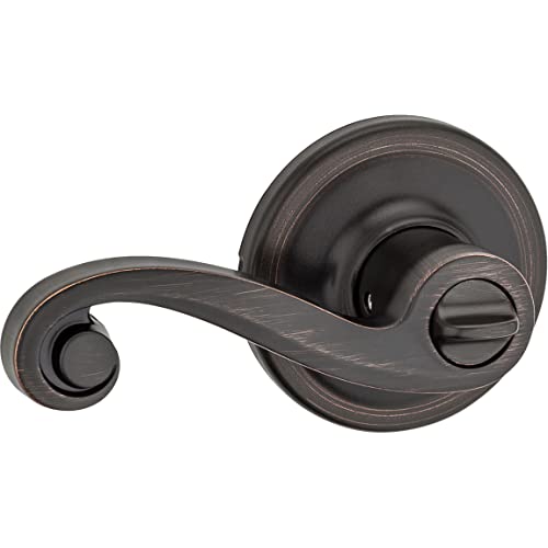 Kwikset 97300-833 Lido Bed/Bath DoorLever, Pack of 1, Venetian Bronze