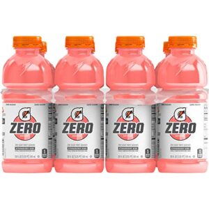 gatorade g zero thirst quencher, strawberry kiwi, 20oz bottles (8 pack)