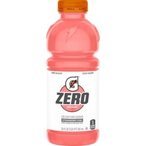 Gatorade G Zero Thirst Quencher, Strawberry Kiwi, 20oz Bottles (8 Pack)