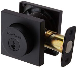 kwikset 159sqt-s halifax double cylinder deadbolt with smartkey technology, iron black