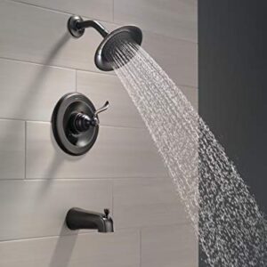 Delta Faucet Windemere Single-Function Tub and Shower Trim Kit with Single-Spray Shower Head, Oil Rubbed Bronze BT14496-OB (Valve Not Included)