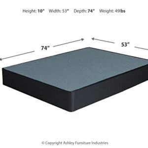 Signature Design by Ashley 10" Mattress Box Spring with Metal Foundation, Full, Black