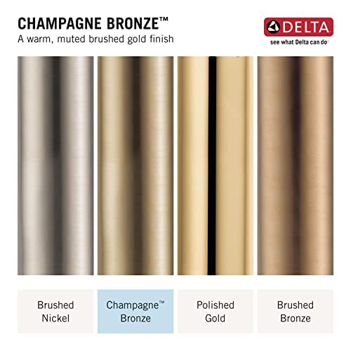 Delta Faucet Nicoli 14 Series Single-Handle Gold Shower Faucet, Shower Trim Kit with 5-Spray H2Okinetic Shower Head, Champagne Bronze 142749-CZ (Shower Valve Included)