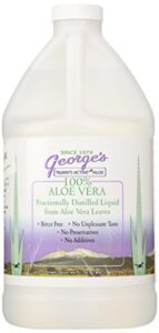 george’s aloe vera supplement softgel, 64 fluid ounce, 100% always active aloe vera liquid