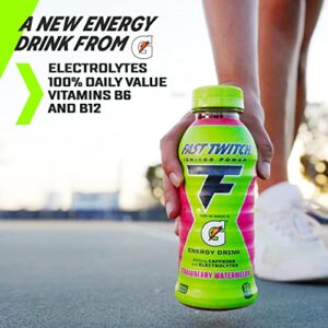 Fast Twitch Energy drink from Gatorade, Strawberry Lemonade, 12oz Bottles, (12 Pack), 200mg Caffeine, Zero Sugar, Electrolytes
