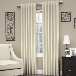 winston porter lapithos solid 84 inch blackout thermal rod pocket single curtain panel in pearl
