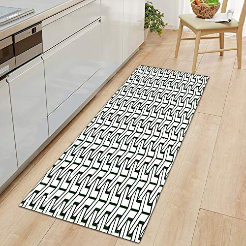 Kitchen Carpet Bedroom Entrance Doormat Bathroom Anti-Slip Mat Home Long Strip Hallway Floor Mat Decoration A21 60x180cm