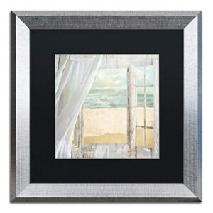 summer me i by color bakery, black matte, silver frame 16×16-inch