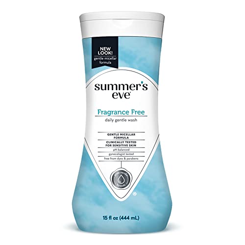 Summer’s Eve Fragrance Free Gentle Daily Feminine Wash, pH Balanced, 15 fl oz .Package may vary (Pack of 1)