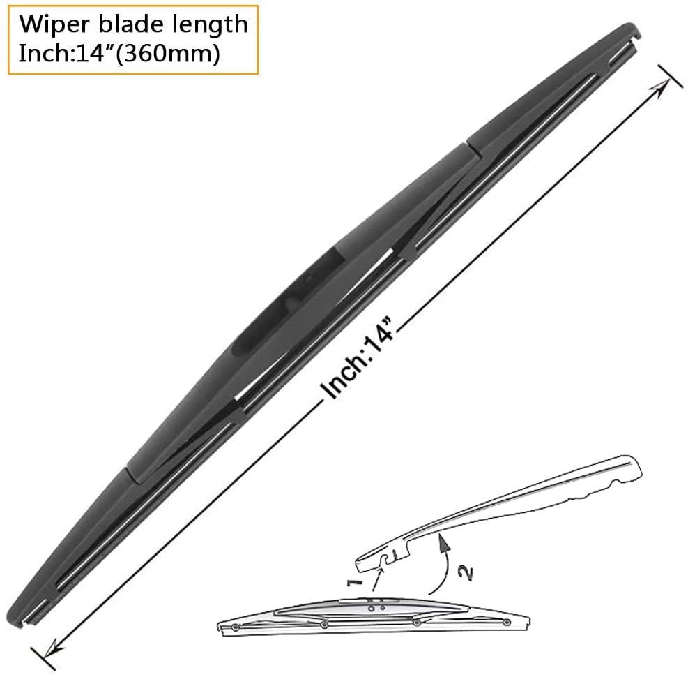 AUTOBOO Replacement for Honda Pilot Rear and Front Windshield Wiper Blade 2016-2020 2021 2022 ,3 Pieces 26"+24"+14 inch…