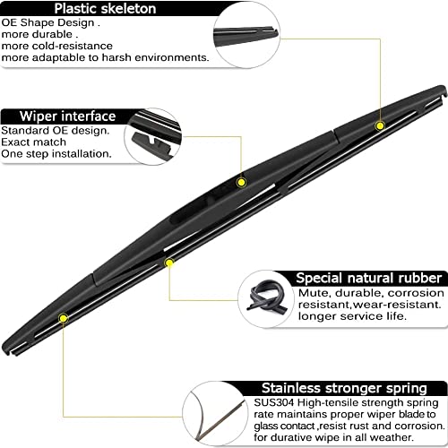 AUTOBOO Replacement for Honda Pilot Rear and Front Windshield Wiper Blade 2016-2020 2021 2022 ,3 Pieces 26"+24"+14 inch…